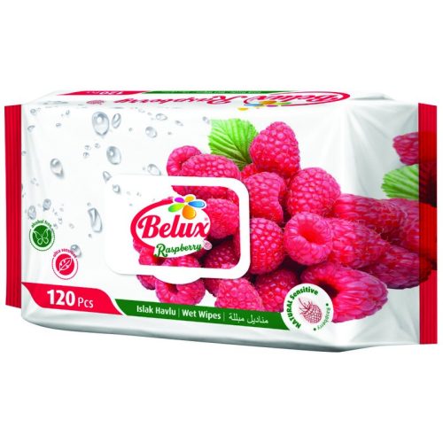 BELUX nedves törlőkendő málna (RASPBERRY