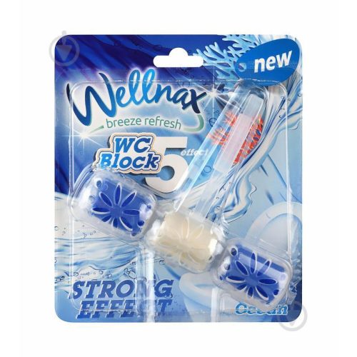 Wellnax Wc illatosító block Óceán 57g
