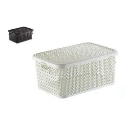 Kosár Szögletes Tetővel Rattan Hatású 20