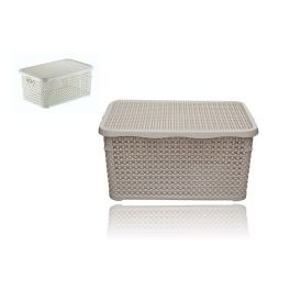 Kosár Szögletes Tetővel Rattan Hatású 30